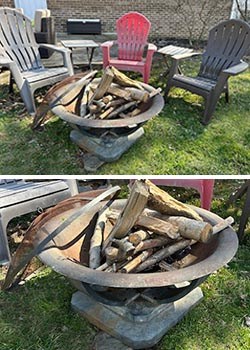 Adirondack Chairs & Fire Pit