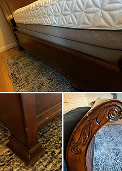 Queen Sleigh Bed Solid Wood Bassett