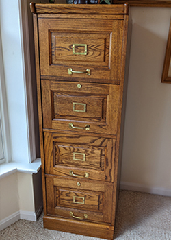 Solid Wood Filing Cabinet 1