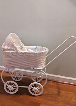 White Vintage Doll Carriage