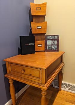 End Table, Frames, Organizer