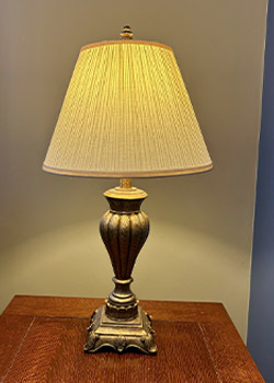 Brass Base Lamp with Shade