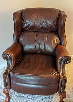 Wingback Leather Club Recliner Chair