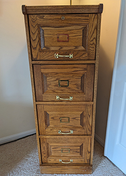 Solid Wood Filing Cabinet 2